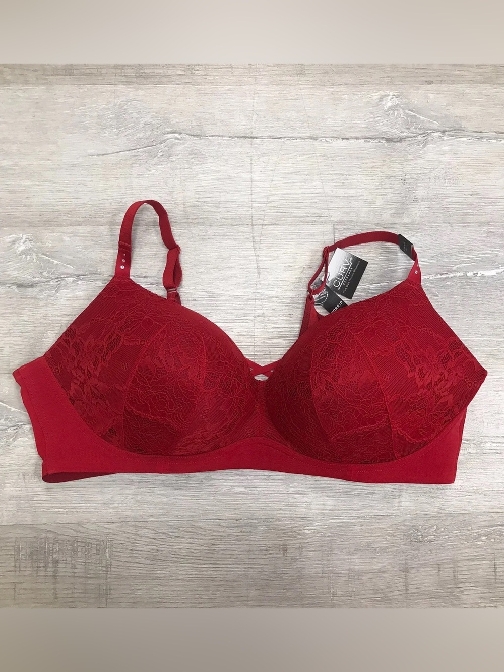 Torrid Red Dream Wire Free Boost Bra - New - Size 46DD